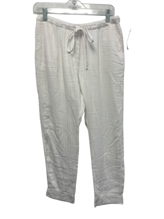 XiRENA Size M White Cotton Drawstring Pockets Pants White / M