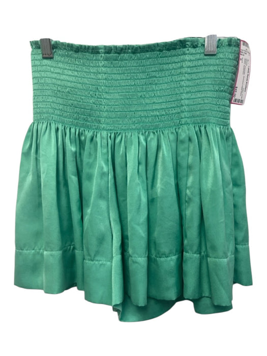 Koch Size S Green Polyester Smocked Waist Band Shine Shorts Green / S