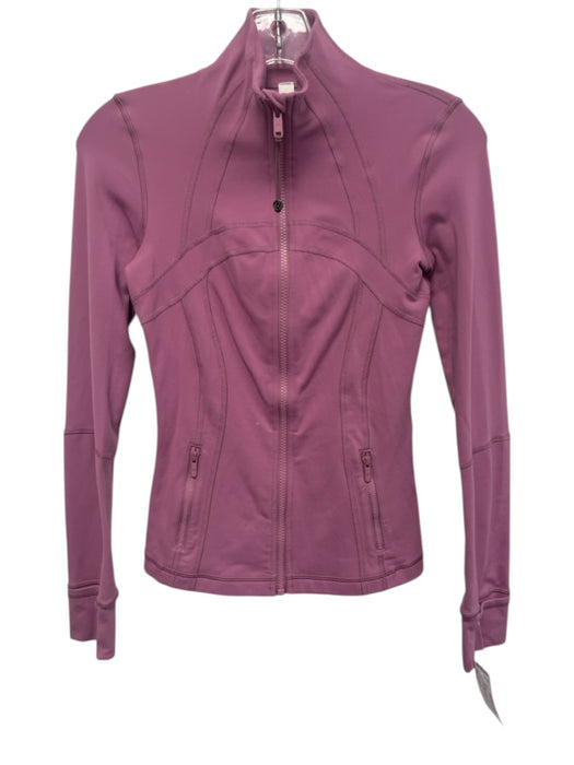 Lululemon Size 2 Pink Purple Nylon Long Sleeve Zip Up Zip Pockets Jacket Pink Purple / 2