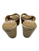 Jimmy Choo Shoe Size 38 Beige Patent Leather Espadrille Wedge Straps Sandals Beige / 38