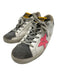 Golden Goose Shoe Size 37 White, Gray, Pink Leather Fabric Block Sneakers White, Gray, Pink / 37