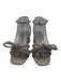 Loeffler Randall Shoe Size 7.5 Gold & Silver Leather Rhinestone Bows Sandals Gold & Silver / 7.5