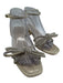 Loeffler Randall Shoe Size 7.5 Gold & Silver Leather Rhinestone Bows Sandals Gold & Silver / 7.5