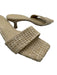 Cult Gaia Shoe Size 37 Beige Raffia Kitten Heel Woven Square Toe Sandals Beige / 37