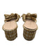 Loeffler Randall Shoe Size 7 Beige & White Fabric Ruffle Bow Detail Sandals Beige & White / 7