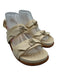 Alexandre Birman Shoe Size 37 Butter Cream Leather Bow detail Flat Sandals Butter Cream / 37
