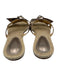 Alexandre Birman Shoe Size 37.5 Gold & Beige Leather Bow detail Raffia Sandals Gold & Beige / 37.5
