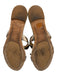 Alexandre Birman Shoe Size 37.5 Gold & Beige Leather Bow detail Raffia Sandals Gold & Beige / 37.5