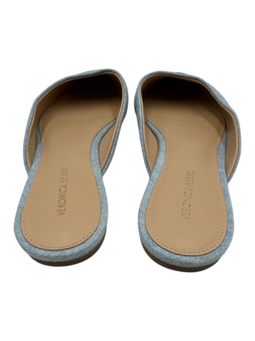 Veronica Beard Shoe Size 7 Blue & Navy Canvas Mule Two Tone Cap Toe Sandals Blue & Navy / 7