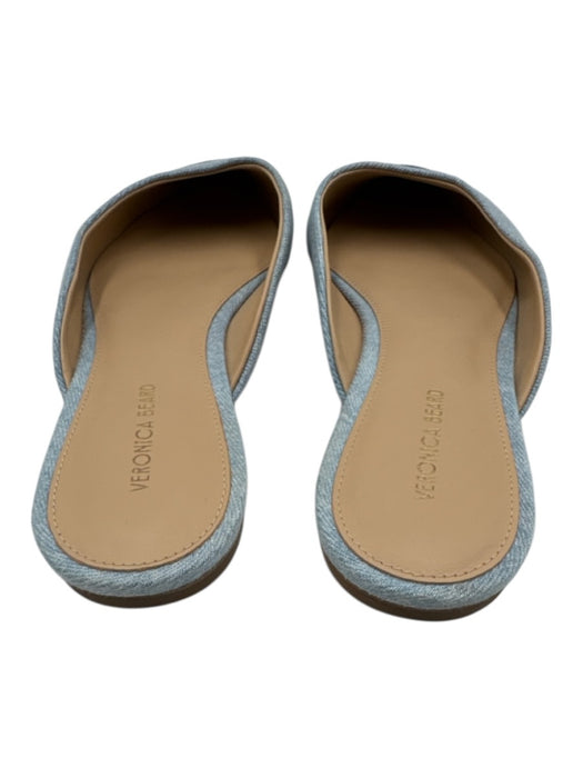 Veronica Beard Shoe Size 7 Blue & Navy Canvas Mule Two Tone Cap Toe Sandals Blue & Navy / 7