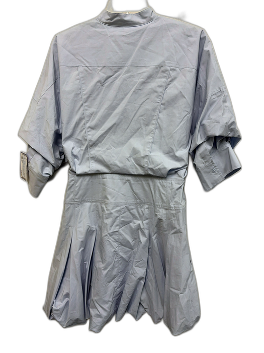 Simkhai Size 10 Light Blue Cotton & Polyester Short Puff Sleeve 1/2 Button Dress Light Blue / 10