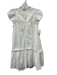 Sea New York Size M White Cotton Ruffle Cap Sleeve Buttons Hem Detail Mini Dress White / M