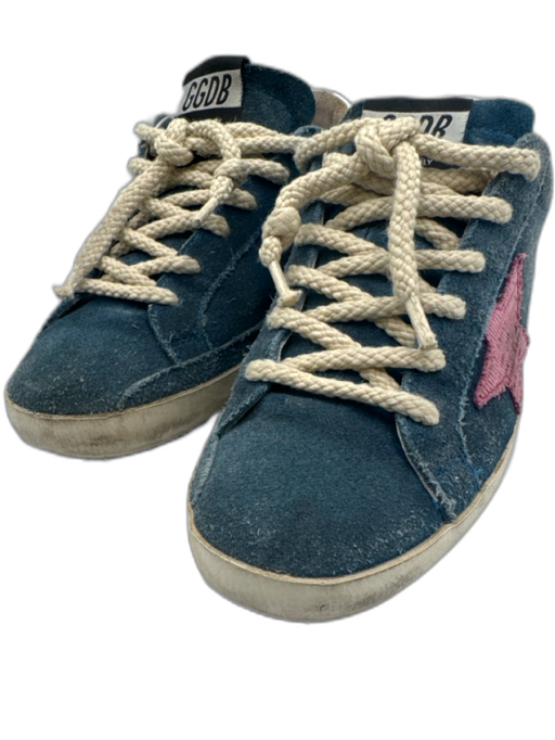 Golden Goose Shoe Size 37 Blue & Pink Suede Rope Laces Star Superstar Sneakers Blue & Pink / 37