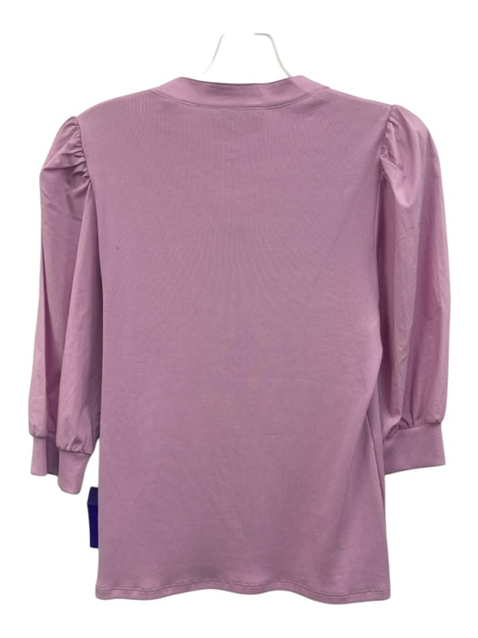 Veronica Beard Jeans Size M Light Purple Pima Cotton Blend Rib Knit Top Light Purple / M