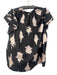 Ulla Johnson Size M / 10 Black & Purple Silk Abstract Print Short Sleeve Top Black & Purple / M / 10