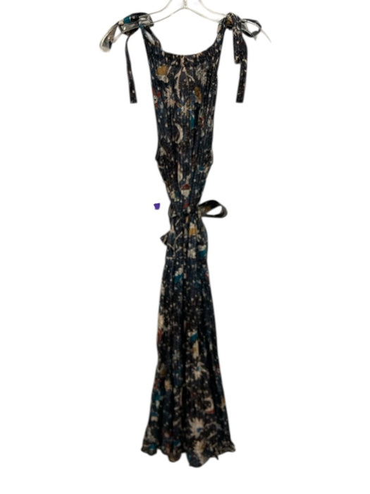 Ulla Johnson Size M / 8 navy blue & multi Cotton & Viscose Abstract Print Dress navy blue & multi / M / 8