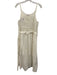 Sea New York Size M White Ramie & Cotton Spaghetti Strap Pleated Dress White / M