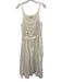 Sea New York Size M White Ramie & Cotton Spaghetti Strap Pleated Dress White / M