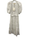 Ulla Johnson Size M / 10 White Cotton Short Puff Sleeve V Neck Tiered Dress White / M / 10