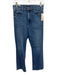 Mother Size 29 Blue Cotton Blend Zip & Button Whiskering Frayed Hem Jeans Blue / 29