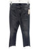 Mother Size 28 Dark Grey Cotton Blend Zip & Button Faded Cropped Jeans Dark Grey / 28