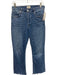 Citizens of Humanity Size 28 Blue Cotton Blend Button Fly Cropped Faded Jeans Blue / 28