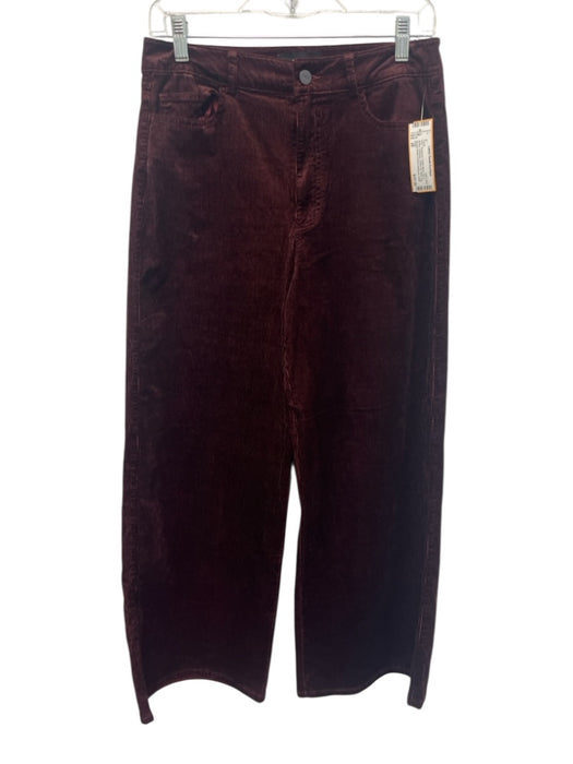 Paige Size 28 Burgundy Cotton Blend Zip & Button Corduroy Ankle Cut Pants Burgundy / 28