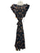 Ulla Johnson Size 8 Blue Multi Cotton Blend Maxi Floral Tie Belt V Neck Dress Blue Multi / 8