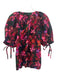 Ulla Johnson Size 10 Pink Multi Cotton Button Front Puff Sleeve Printed Top Pink Multi / 10