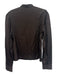 Madewell Size M Dark Brown Cotton Button Front Long Sleeve Round Neck Top Dark Brown / M