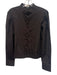 Madewell Size M Dark Brown Cotton Button Front Long Sleeve Round Neck Top Dark Brown / M