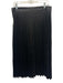 Milly Size 10 Black PU Leather Zip Close Pleated Skirt Black / 10
