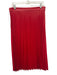 Milly Size 10 Red PU Leather Zip Close Pleated Skirt Red / 10