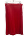 Milly Size 10 Red PU Leather Zip Close Pleated Skirt Red / 10