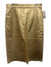 Joe's Size 28 Gold Cotton Blend Zip Metallic Front Slit Skirt Gold / 28