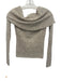 Reformation Size XS Beige Alpaca Blend Twist Front Off Shoulder Long Sleeve Top Beige / XS