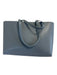 Mansur Gavriel Blue Leather Zip Close Top Handle Saffiano Bag Blue / M