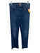 Mother Size 29 Blue Cotton Blend Zip & Button Whiskering Frayed Hem Jeans Blue / 29