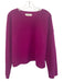 La Ligne Size L Fuchsia Purple Cashmere Ribbed Knit Long Sleeve Pullover Sweater Fuchsia Purple / L