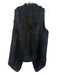 Joie Size M Black Rabbit Fur Knit Hook & Eye Front Vest Black / M