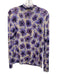 Ulla Johnson Size L Cream Beige & Purple Rayon Blend Floral Long Sleeve Top Cream Beige & Purple / L