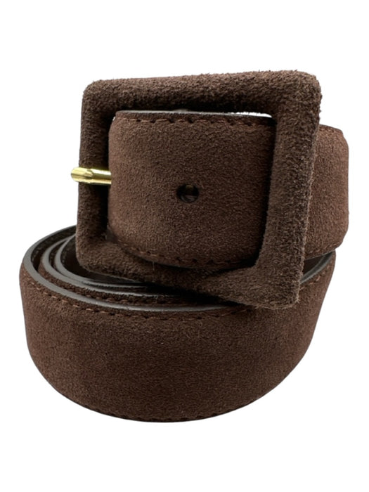 J. Crew Brown Leather Suede Square Buckle Rectangle Buckle Belts Brown / M
