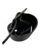 Lele Sadoughi Black Leather Suede Tortoiseshell Buckle Square Buckle Belts Black / Est M