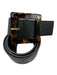 Lele Sadoughi Black Leather Suede Tortoiseshell Buckle Square Buckle Belts Black / Est M