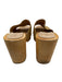 Veronica Beard Shoe Size 7 Yellow Beige Leather Upper Suede Mule Slide Sandals Yellow Beige / 7