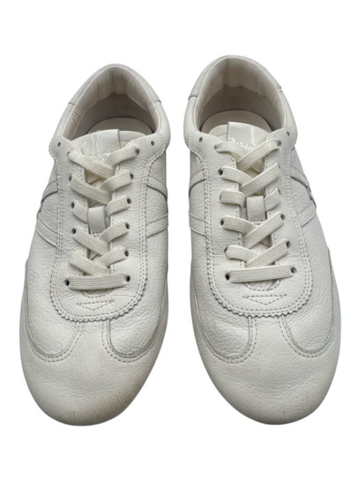 Veronica Beard Shoe Size 7 Cream White Leather Upper T Toe Slim Fit Sneakers Cream White / 7
