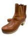 Loeffler Randall Shoe Size 7.5 Tan Brown Leather Upper Wood platform Boots Tan Brown / 7.5