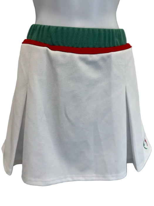 Sergio Tacchini Size Medium White, Red, Green Polyester Elastic Waist Skirt Set