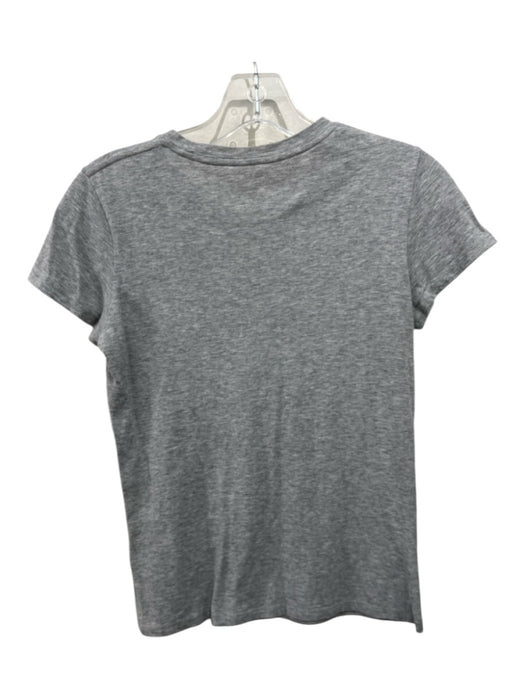 Vince Size XS Gray Pima Cotton Round Neck Heathered Cap Sleeve T Shirt Top Gray / XS