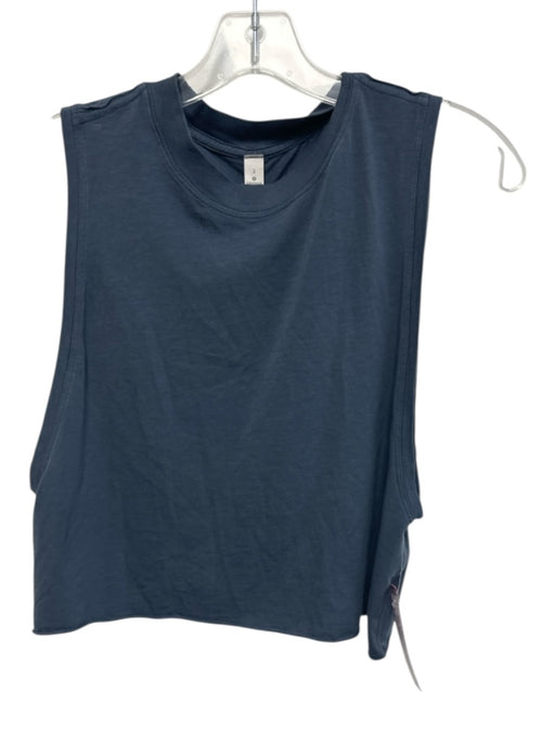 Lululemon Size 2 Dusty Blue Cotton Blend Sleeveless Cropped rolled hem Top Dusty Blue / 2